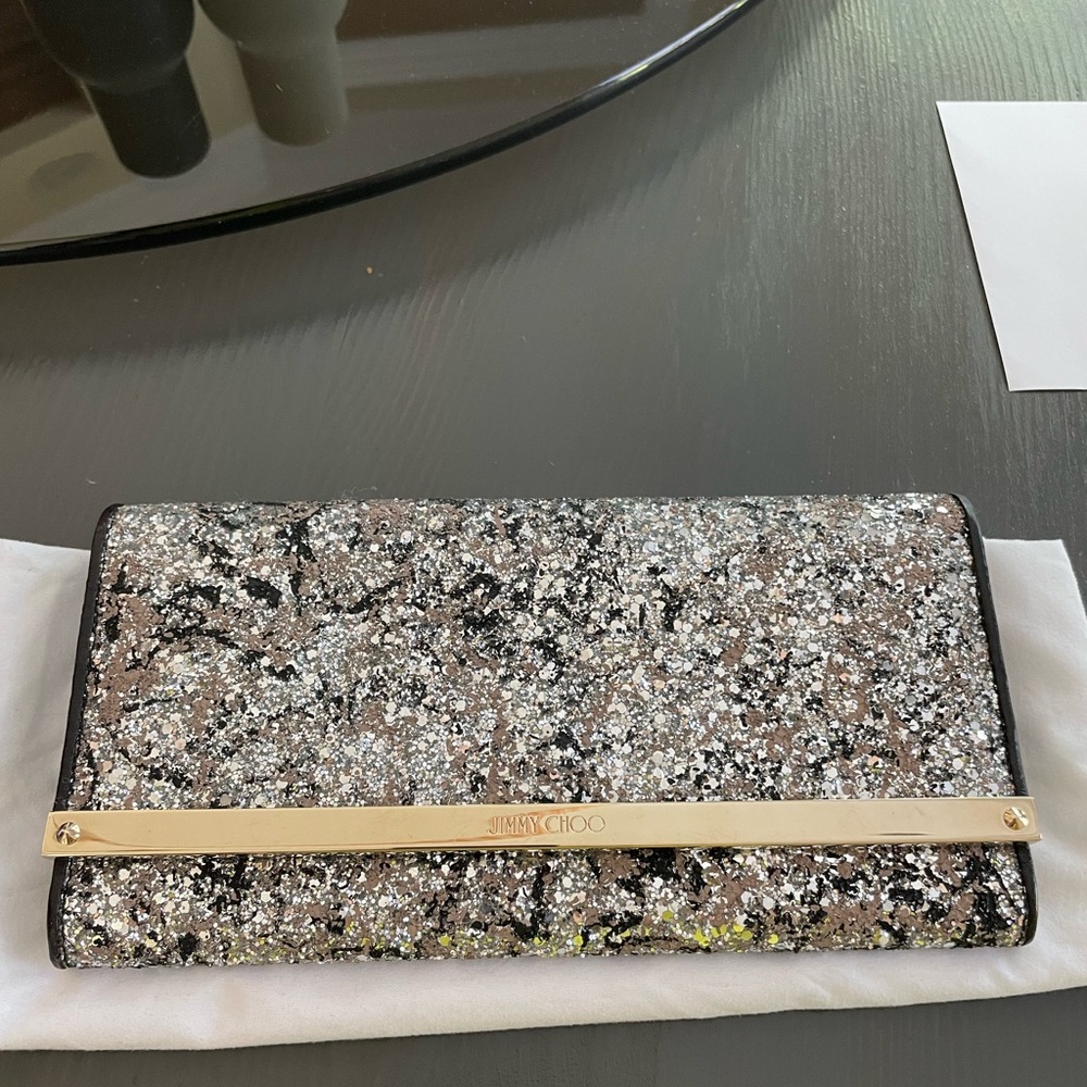 Jimmy Choo Glitter Clutch